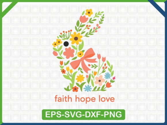 Floral Bunny SVG Design: Graphics for T-Shirt Designs & Local Branding