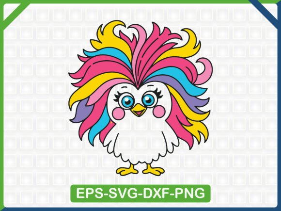 Funny Crazy Chicken SVG Design