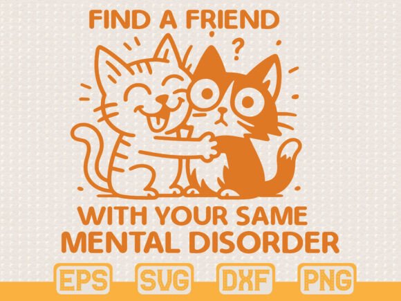 Funny Friendship Cat SVG