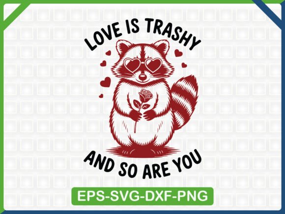 Funny Raccoon Valentine SVG: Graphics & T-Shirt Designs