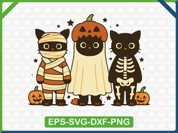 Halloween Spooky Cat SVG Graphics & T-Shirt Designs