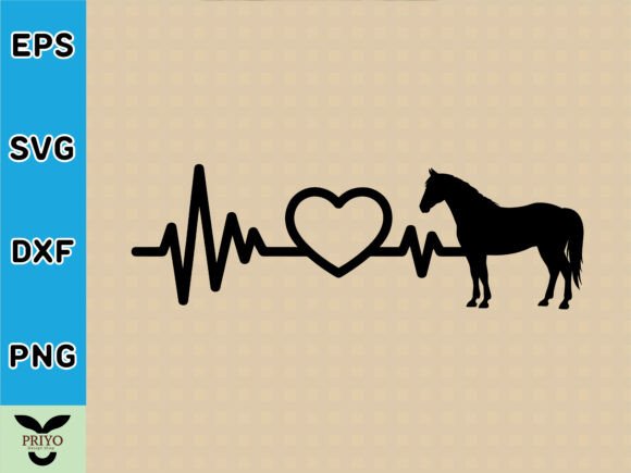 Horse Heartbeat T-Shirt Design SVG: Graphics for Purpose-Driven Brands