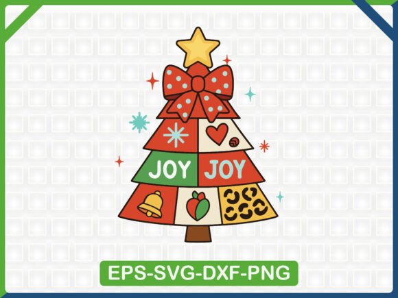 Patchwork Christmas Tree Preppy Xmas
