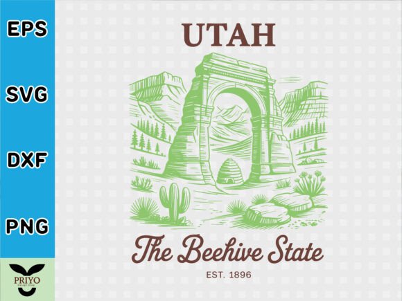 Utah the Beehive State Graphics & T-Shirt Designs