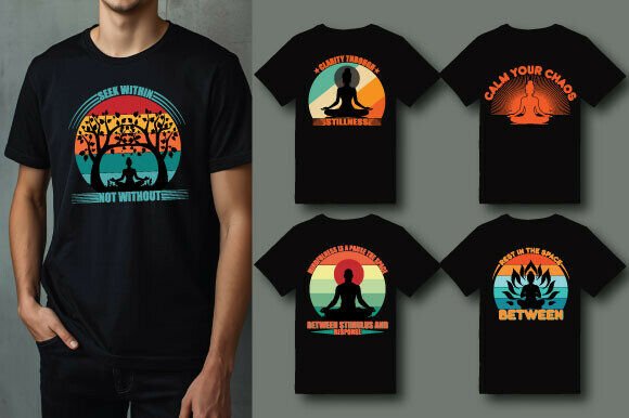 Yoga Meditation T-Shirt Design Graphics